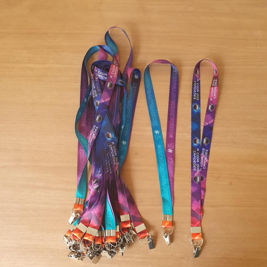 Cordão Personalizado para Crachás em PVC | Arte + Impressão