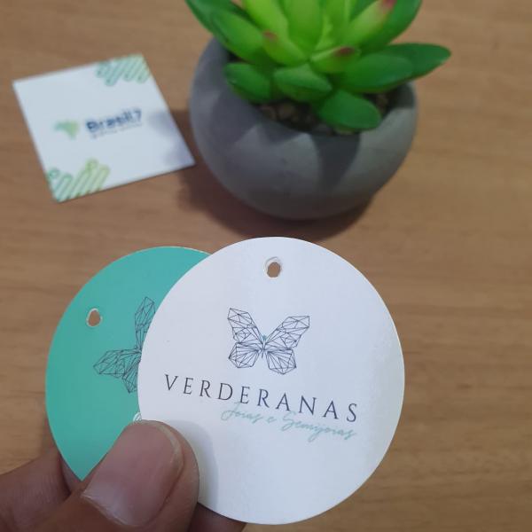 Mini Tags Com Verniz Total - Cortes Especiais