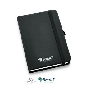 CADERNETA PEQUENA tipo Moleskine Papel Polén Soft 80g 10x17,5cm Capa Personalizada com Logo Sem cobertura Miolo Sem Personalização 96 folhas