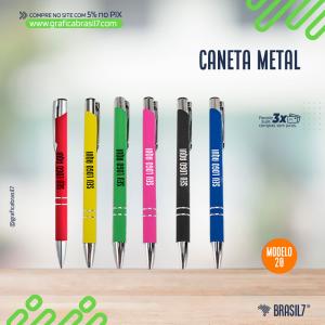 CANETA METAL Mod 20 0,7x5cm  impressão colorida  Papelão 3mm 