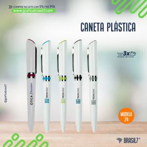 CANETA PLÁSTICA  Mod 24 Plástico 0,7x5cm     