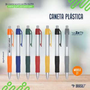 Caneta Plástica | Mod 27 Plástico 0,7x5cm     