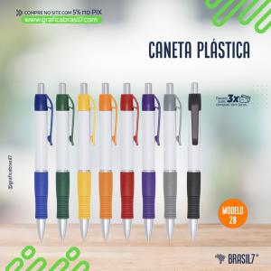 Caneta Plástica | Mod 28 Plástico 0,7x5cm     