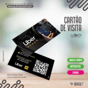 CARTÃO E VISITA Motorista Particular, Uber, 99pop | MODELO PRONTO