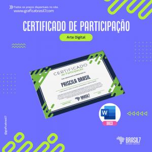 Certificadode Participação | Arte Digital em Word Arte Digital A4 21x29,7 cm    