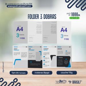 FOLDER 3 DOBRAS 115g | A4 FECHADO