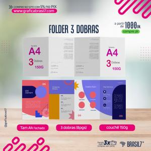 FOLDER 3 DOBRAS 150g | A4 FECHADO