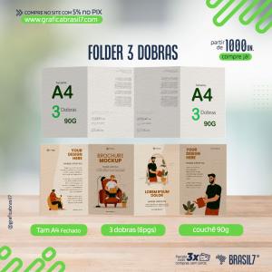 FOLDER 3 DOBRAS 90g | A4 FECHADO