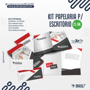 Kit Papelaria para Escritório - 5 itens - 25un      5 ITENS DE PAPELARIA