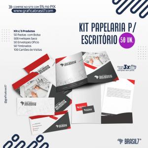 Kit Papelaria para Escritório - 5 itens - 50un      5 ITENS DE PAPELARIA