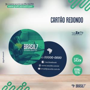 MINI CARTÃO REDONDO 300g Verniz Total Frente