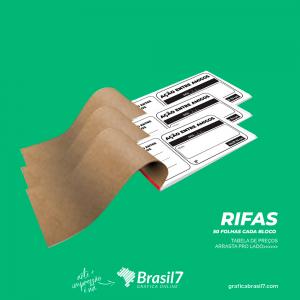 Rifa 15x7,5 cm - Impressão Preto e Branco