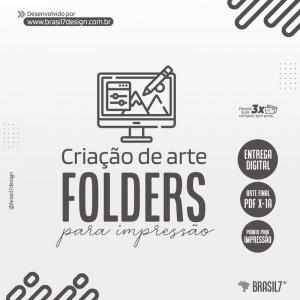 Criação de Arte Final de Folder para impressão | Arte Digital Arquivo Final em PDF     Entrega Digital