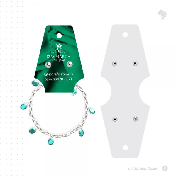 TAG GRAVATINHA Biju Colar, pulseira e Brinco - Mod 2