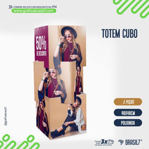 Totem Cubo  3 Peças