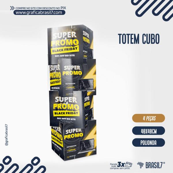 Totem Cubo  4 Peças